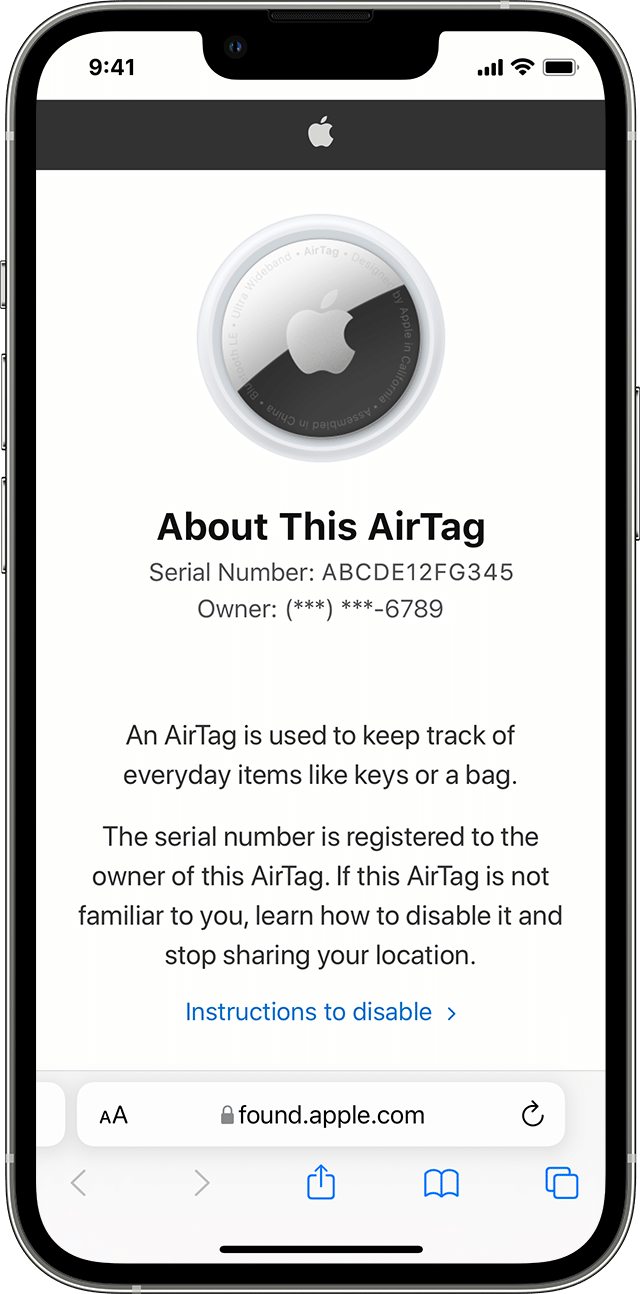 Airtag about info