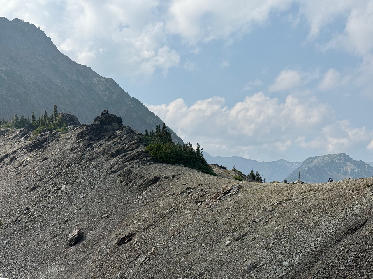 The terrain at the top of Gray Wolf