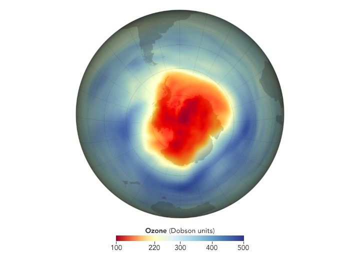 Ozone depletion over the antarctic