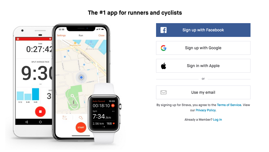 Strava Account Creation